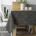 Boho Black White Geometric Tablecloth Nordic Dining Table Cover