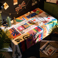 Art Studio Tablecloth Waterproof Thick Fabric Desk Cover