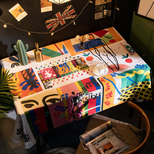 Art Studio Tablecloth Waterproof Thick Fabric Desk Cover