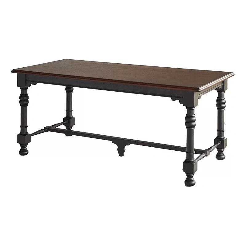 Vintage Solid Wood Dining Table French Rustic Rectangular Table Set