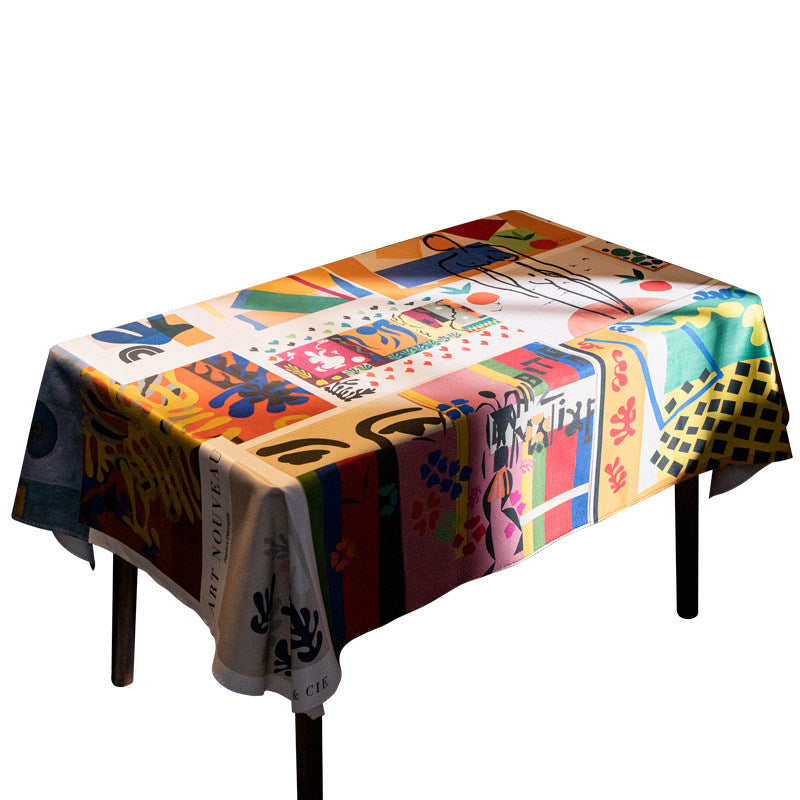 Art Studio Tablecloth Waterproof Thick Fabric Desk Cover